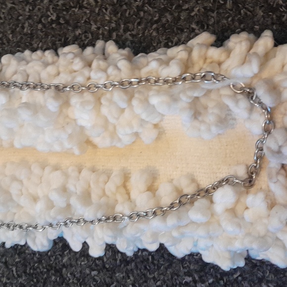 LONG Silver Tone Link Necklace - Picture 6 of 9